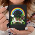 Funny Shamrock Vintage Rainbow Basset Hound St Patricks Day Coffee Mug Personalized Gifts