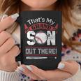 Funny Softball Dad Mom Gift Thats My Grandson Out There Coffee Mug Funny Gifts