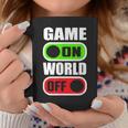 Game On World Off Gamer Gaming Konsole Gamepad Zocken Tassen Lustige Geschenke