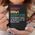 Grampy Know Everything Fathers Day For Funny Grandpa Grampy Coffee Mug Unique Gifts