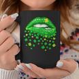 Green Lips Sexy Irish Shamrock St Patricks Day Women Girls Coffee Mug Funny Gifts