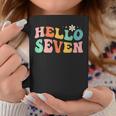 Hello Seven 7 Year Old 7Th Birthday Girl Age 7 Bday Groovy Coffee Mug Unique Gifts
