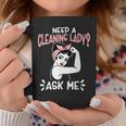 Housekeeping Retro Woman Need A Cleaning Lady Ask Me Coffee Mug Unique Gifts