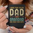 I Have Two Titles Dad And Grandad Retro Vintage Coffee Mug Funny Gifts