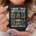 I Have Two Titles Dad And Grandpa Hunting Deer Coffee Mug Funny Gifts