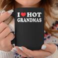 I Love Hot Grandmas Funny 80S Vintage Minimalist Heart Coffee Mug Funny Gifts