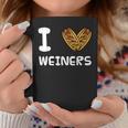 I Love Weiners Hotdogs Frankfurter Wiener Frank Sausage Bun Coffee Mug Unique Gifts