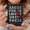 I Love You Abc Alphabet English Teacher Valentines Day Lover Coffee Mug Funny Gifts