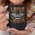 I Ride With Jesus Motorcycle Biker Christian Coffee Mug Unique Gifts