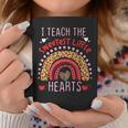 I Teach The Sweetest Little Hearts Rainbow Valentines Day V2 Coffee Mug Funny Gifts
