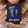 I Wear Blue In Memory Of My Aunt Colon Cancer Awareness Coffee Mug Funny Gifts