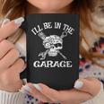 Ill Be In The Garage Punk Rock Heavy Metal Hot Rod Skull Coffee Mug Unique Gifts