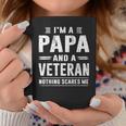 Im A Papa And Veteran Men Grandpa Funny Sayings Dad Present Coffee Mug Funny Gifts