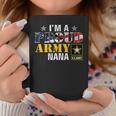 Im A Proud Army Nana American Flag Military Gift Veteran Coffee Mug Funny Gifts