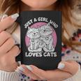 Just A Girl Who Loves Cats Cute Cat For Women Girls Coffee Mug Personalized Gifts