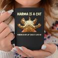 Karma Is A Cat Purring In My Lap Coffee Mug Personalized Gifts