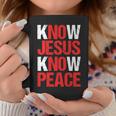 Know Jesus Know Peace Christian Faith Religious Pastor Gift Coffee Mug Funny Gifts