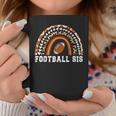 Leopard Rainbow American Football Sis Family Matching Sister Coffee Mug Unique Gifts