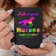 Life Is Good Horses Make It Better Horse Equestrian Coffee Mug Unique Gifts