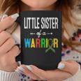 Little Sister Of A Warrior Autism Awareness Support Coffee Mug Unique Gifts