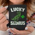 LuckyRex Saurus Clovers Shamrock St Patrick Day Gifts Coffee Mug Funny Gifts
