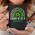 Lucky To Be A Teacher Rainbow Teacher St Patricks Day Coffee Mug Funny Gifts
