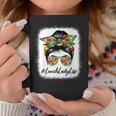 Lunch Lady Messy Bun Women Supporting Autism Awareness Month Coffee Mug Unique Gifts