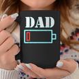 Mens Dad Battery Low Funny Tired Parenting Fathers Day Coffee Mug Personalized Gifts