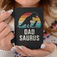 Mens Dadsaurus Dad Dinosaur Vintage For Fathers Day Coffee Mug Funny Gifts