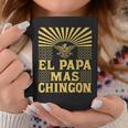 Mens El Papa Mas Chingon Mexican Dad Cinco De Mayo Aztec Eagle Coffee Mug Funny Gifts
