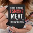 Mens Funny Grilling - Smoke Meat I Know Things - Bbq Coffee Mug Funny Gifts
