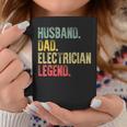 Mens Funny Vintage Husband Dad Electrician Legend Retro Coffee Mug Funny Gifts