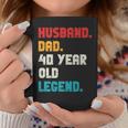 Mens Husband Dad 40-Year-Old Legend 40Th Birthday For Him Coffee Mug Funny Gifts