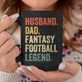Mens Husband Dad Fantasy Football Legend Funny Father Vintage Coffee Mug Funny Gifts