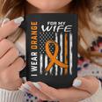Mens I Wear Orange For My Wife Multiple Sclerosis Awareness Flag Coffee Mug Funny Gifts