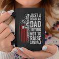 Mens Just A Regular Dad Trying Not To Raise Liberals Fathers Day Coffee Mug Funny Gifts