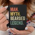 Mens Man Myth Bearded Legend Funny Dad Beard Fathers Day Vintage Coffee Mug Funny Gifts