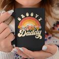 Mens Mens Groovy Daddy Retro Rainbow Colorful Flowers Design Coffee Mug Unique Gifts