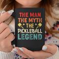Mens Pickleball Funny Husband Dad Legend Vintage Fathers Day Coffee Mug Funny Gifts