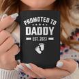 Mens Promoted To New Daddy 2023 Soon To Be Dad Fathers Day Coffee Mug Personalized Gifts