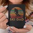 Mens Retro Ski Dad Sunset Winter Skiing Daddy Gift Father Skier Coffee Mug Funny Gifts