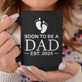 Mens Soon To Be Dad 2024 For Fathers Day 2023 Promoted To Daddy Coffee Mug Personalized Gifts