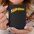 Mens Superdad Super Dad Super Hero Superhero Fathers Day Vintage Coffee Mug Funny Gifts