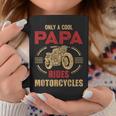 Mens Vintage Father Day Only Papa Rides Motorcycle Cool Biker Dad Coffee Mug Funny Gifts