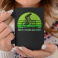 Mens Vintage Retro Best Cycling Dad Ever Funny Mountain Biking Coffee Mug Funny Gifts