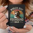 Mens Worlds Best Foxhound Dad Vintage American Foxhound Dog Dad Coffee Mug Funny Gifts