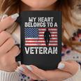 My Heart Belongs To A Veteran Army Veteran Fathers Day Coffee Mug Funny Gifts