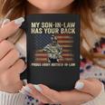 My Son-In-Law Has Your Back Proud Army Mother-In-Law Veteran Coffee Mug Funny Gifts