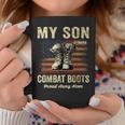 My Son Wears Combat Boots Proud Army Mom Veteran Son Coffee Mug Funny Gifts