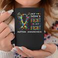 My Sons Fight Is My Fight Support Autism Awareness Mom Dad Coffee Mug Unique Gifts